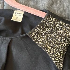 Women's Black and Gold Blouse